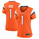 NFL Number 1 Bride Denver Broncos Women's Game Jersey - Orange