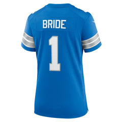 NFL Number 1 Bride Detroit Lions Women's Game Jersey - Blue