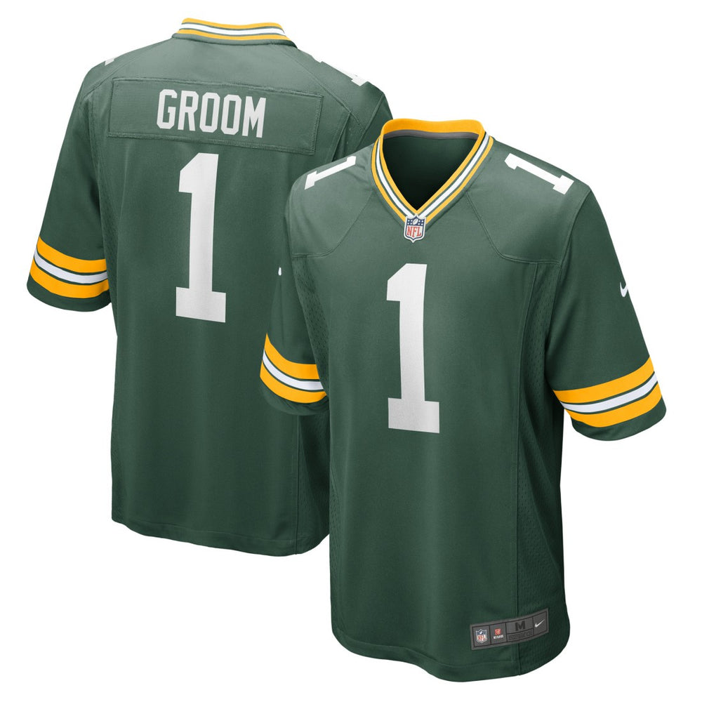 NFL Number 1 Groom Green Bay Packers Game Jersey - Green
