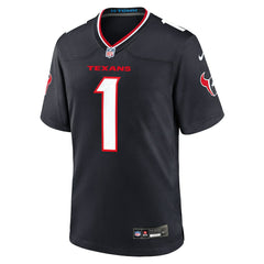 Number 1 Groom Houston Texans Game Jersey Navy
