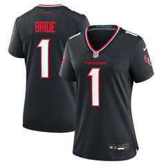 NFL Number 1 Bride Houston Texans Women's Game Jersey - Navy