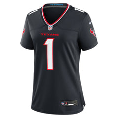 NFL Number 1 Bride Houston Texans Women's Game Jersey - Navy