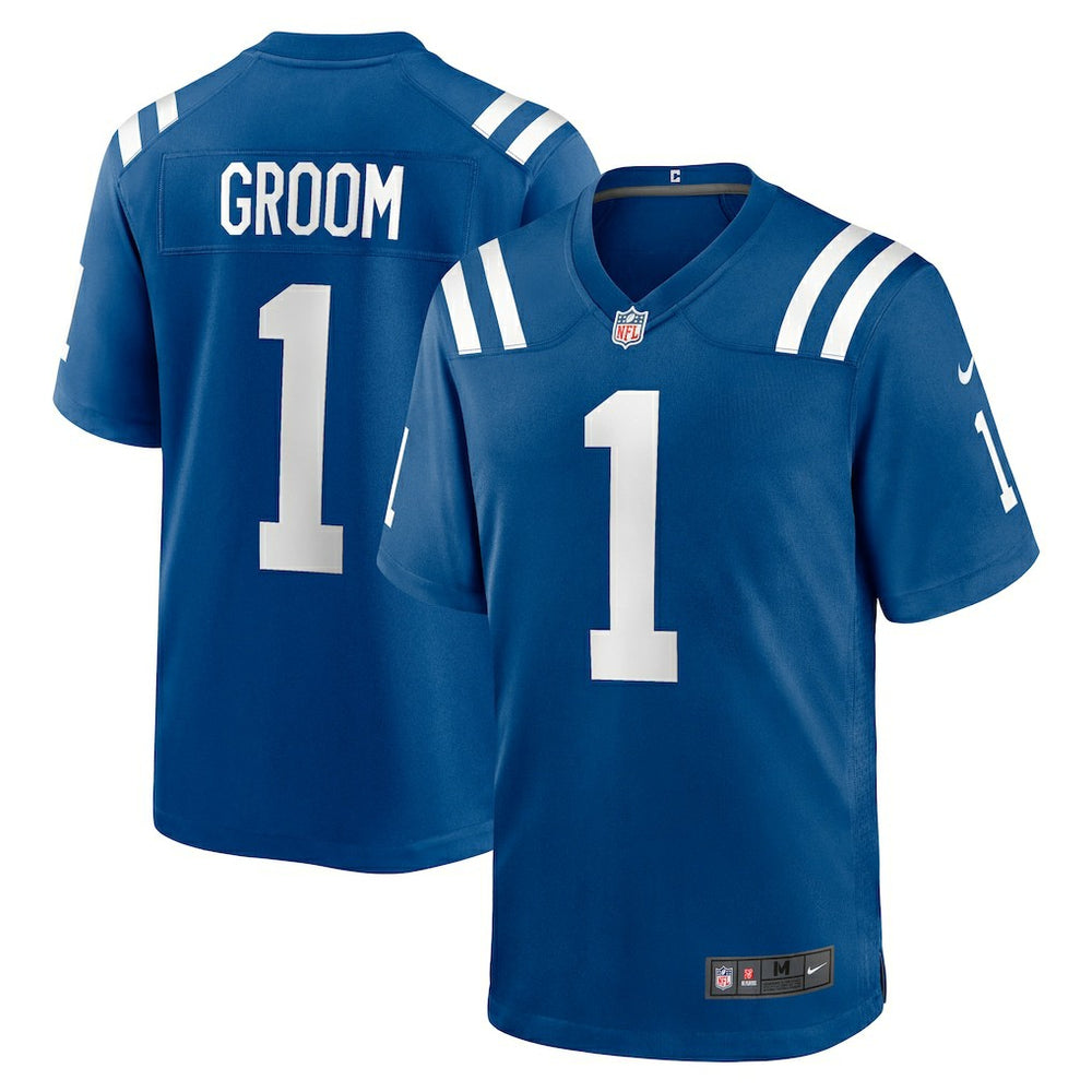 NFL Number 1 Groom Indianapolis Colts Game Jersey - Royal