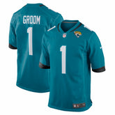 NFL Number 1 Groom Jacksonville Jaguars Game Jersey - Teal