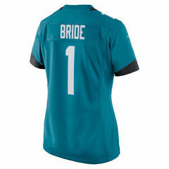 NFL Number 1 Bride Jacksonville Jaguars Women's Game Jersey - Teal