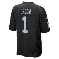 Number 1 Groom Las Vegas Raiders Game Jersey Black