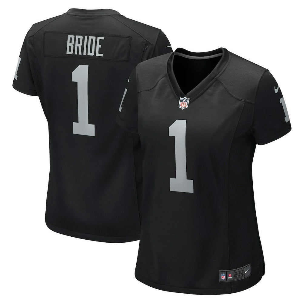 NFL Number 1 Bride Las Vegas Raiders Women's Game Jersey - Black