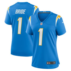 NFL Number 1 Bride Los Angeles Chargers Women's Game Jersey - Powder Blue