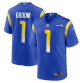 Number 1 Groom Los Angeles Rams Game Jersey Royal