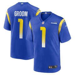 NFL Number 1 Groom Los Angeles Rams Game Jersey - Royal