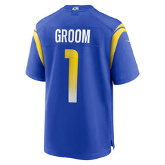 NFL Number 1 Groom Los Angeles Rams Game Jersey - Royal