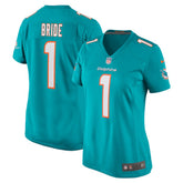NFL Number 1 Bride Miami Dolphins Women's Game Jersey - Aqua
