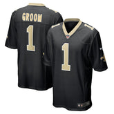 Number 1 Groom New Orleans Saints Game Jersey Black