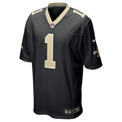NFL Number 1 Groom New Orleans Saints Game Jersey - Black
