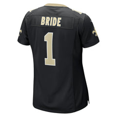 NFL Number 1 Bride New Orleans Saints Women's Game Jersey - Black