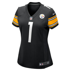 NFL Number 1 Bride Pittsburgh Steelers Women's Game Jersey - Black