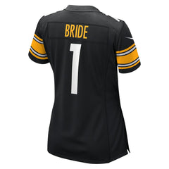 NFL Number 1 Bride Pittsburgh Steelers Women's Game Jersey - Black