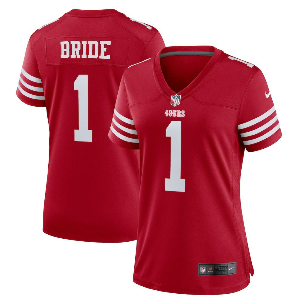 NFL Number 1 Bride San Francisco 49ers Women's Game Jersey - Scarlet