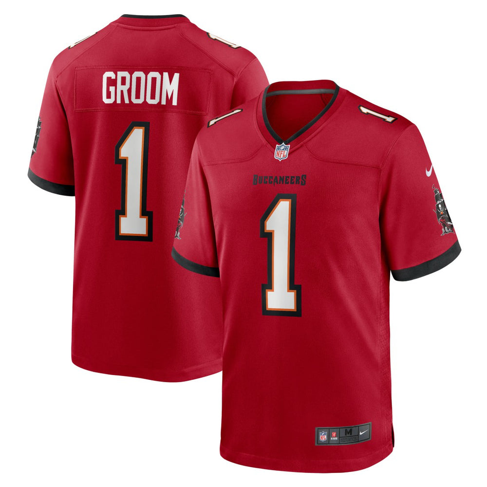NFL Number 1 Groom Tampa Bay Buccaneers Game Jersey - Red