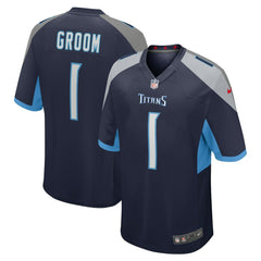 NFL Number 1 Groom Tennessee Titans Game Jersey - Navy