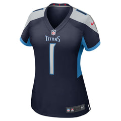 NFL Number 1 Bride Tennessee Titans Women's Game Jersey - Navy