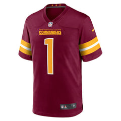 Number 1 Groom Washington Commanders Game Jersey Burgundy