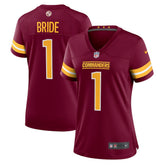 NFL Number 1 Bride Washington Commanders Women's Game Jersey - Burgundy