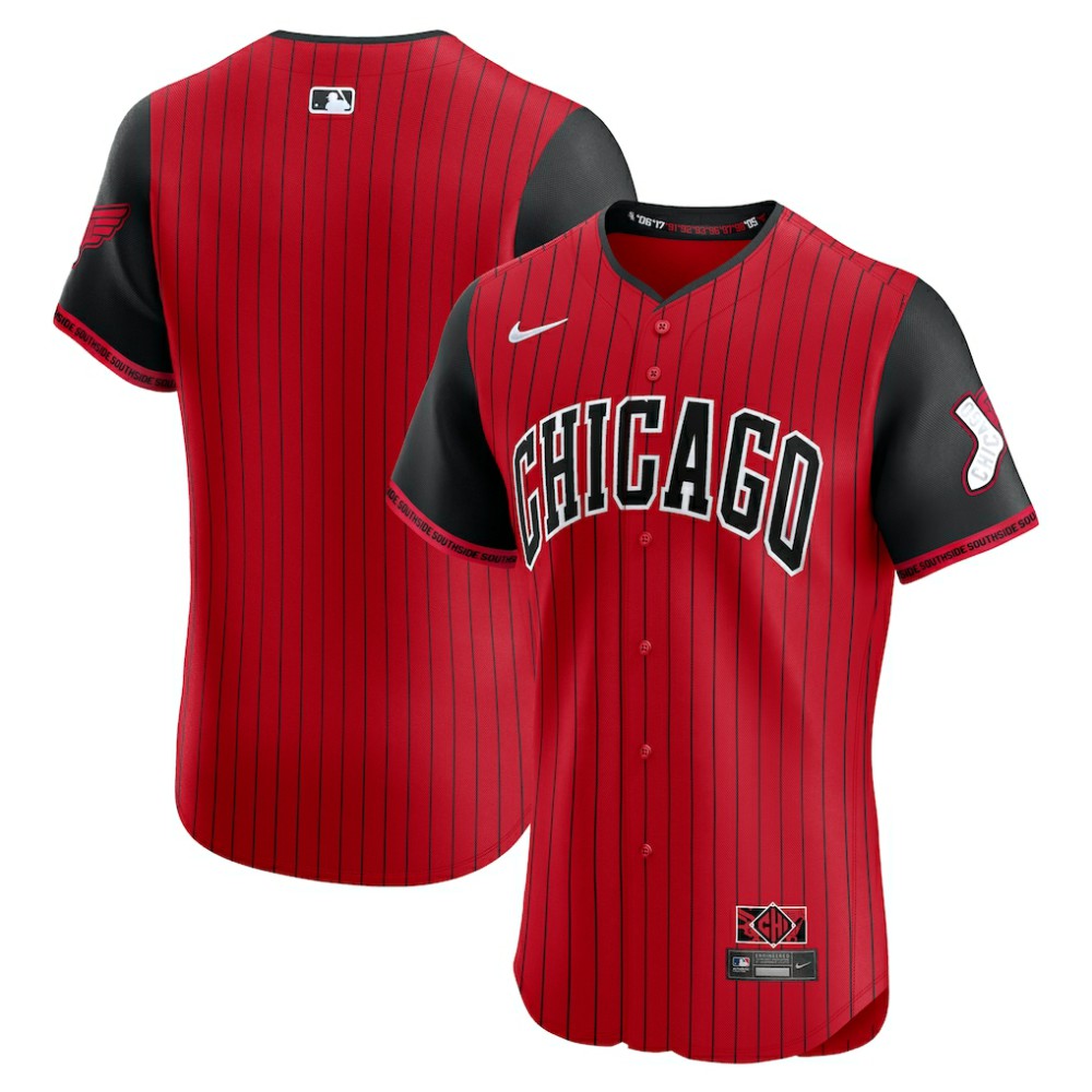 MLB Chicago White Sox Nike 2025 City Connect Elite Jersey - Red/Black