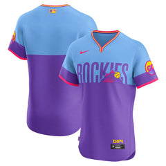MLB Colorado Rockies Nike 2025 City Connect Elite Jersey - Purple