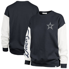 Dallas Cowboys '47 Women's Double Header Rise Andie Pullover Sweatshirt Blue