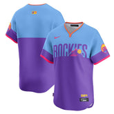 MLB Colorado Rockies Nike 2025 City Connect Limited Jersey - Purple/Light Blue