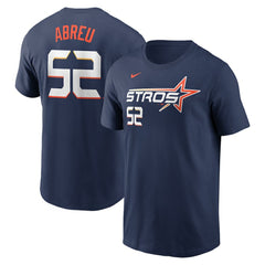 Bryan Abreu Houston Astros Nike 2025 City Connect Fuse Name & Number T-Shirt - Navy T-shirts