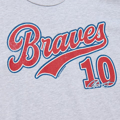 Chipper Jones Atlanta Braves Mitchell & Ness Cooperstown Collection Player T-Shirt - Heather Gray T-shirts