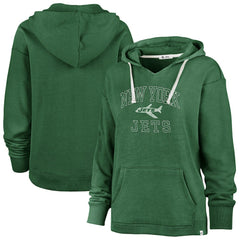 New York Jets '47 Women's Plus Size Clarity Kennedy Pullover Hoodie Kelly Green
