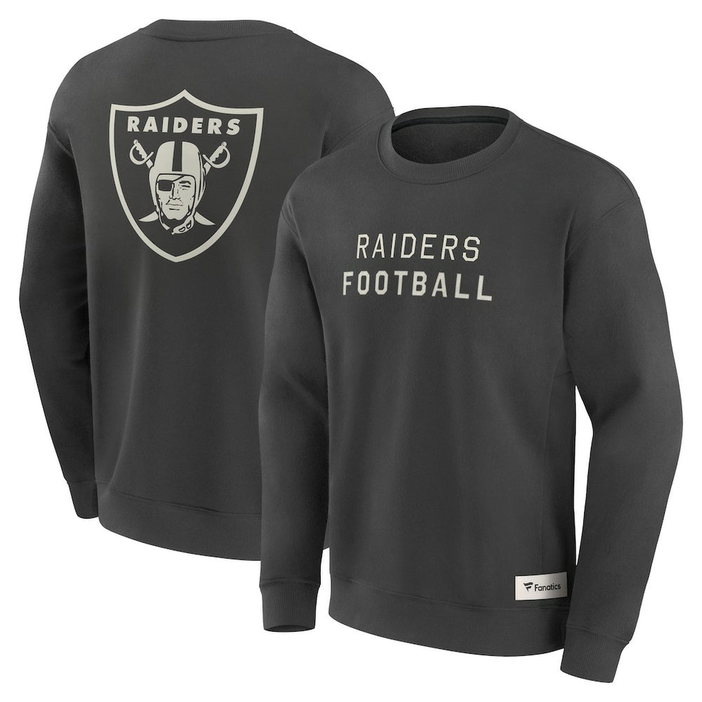 Las Vegas Raiders Elements Future Ground Lettering Pullover Sweatshirt Charcoal