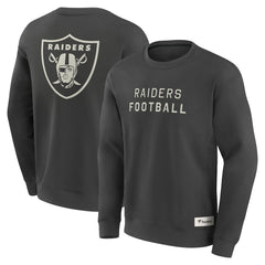 Las Vegas Raiders Elements Future Ground Lettering Pullover Sweatshirt Charcoal