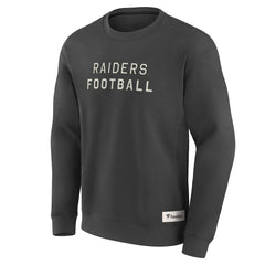 Las Vegas Raiders Elements Future Ground Lettering Pullover Sweatshirt Charcoal