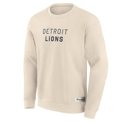 Detroit Lions Elements Future Ground Lettering Pullover Sweatshirt Cream
