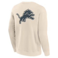 Detroit Lions Elements Future Ground Lettering Pullover Sweatshirt Cream