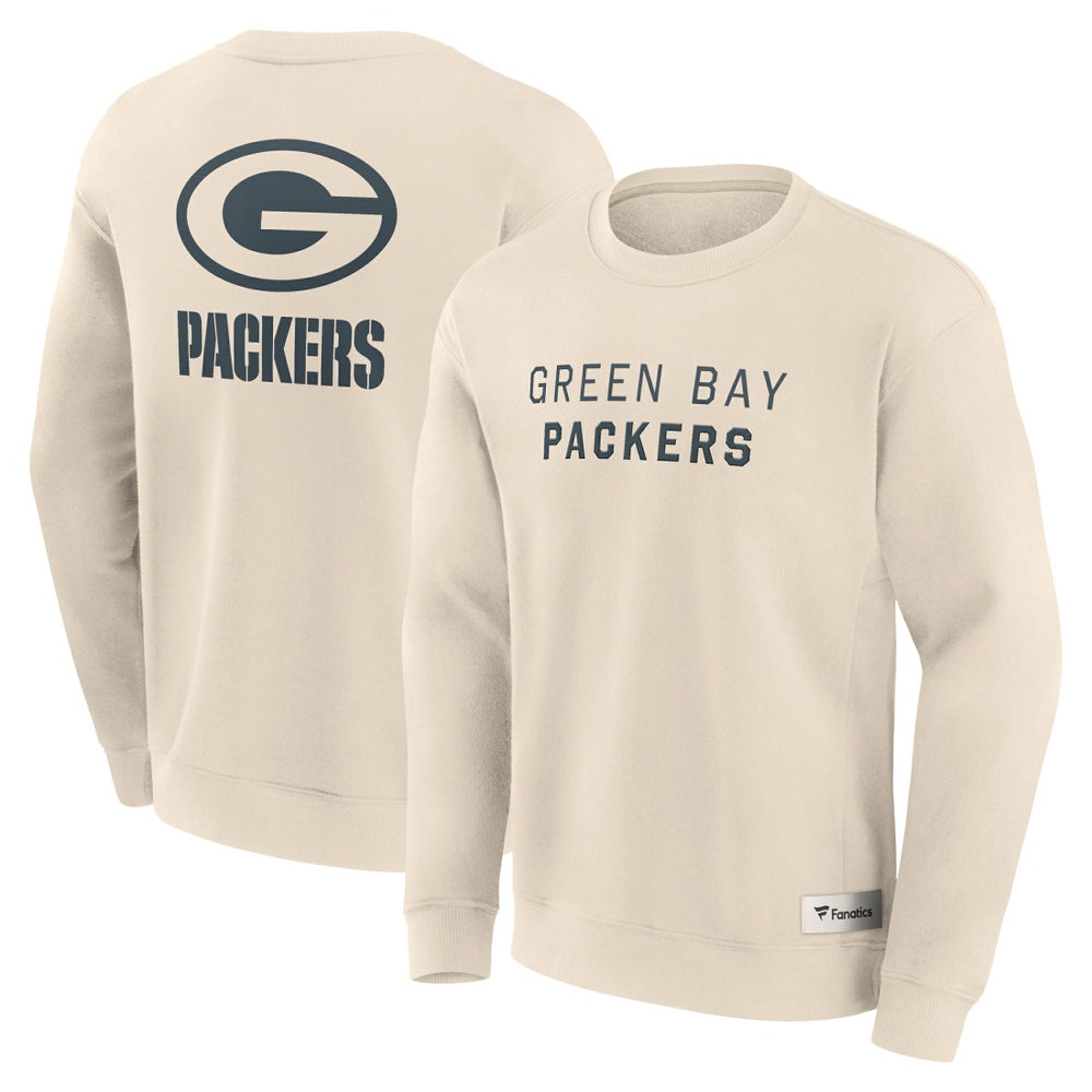 Green Bay Packers Elements Future Ground Lettering Pullover Sweatshirt Cream
