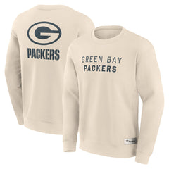 Green Bay Packers Elements Future Ground Lettering Pullover Sweatshirt Cream