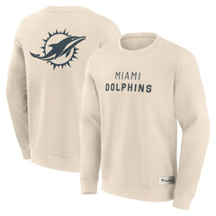 Miami Dolphins Elements Future Ground Lettering Pullover Sweatshirt Cream