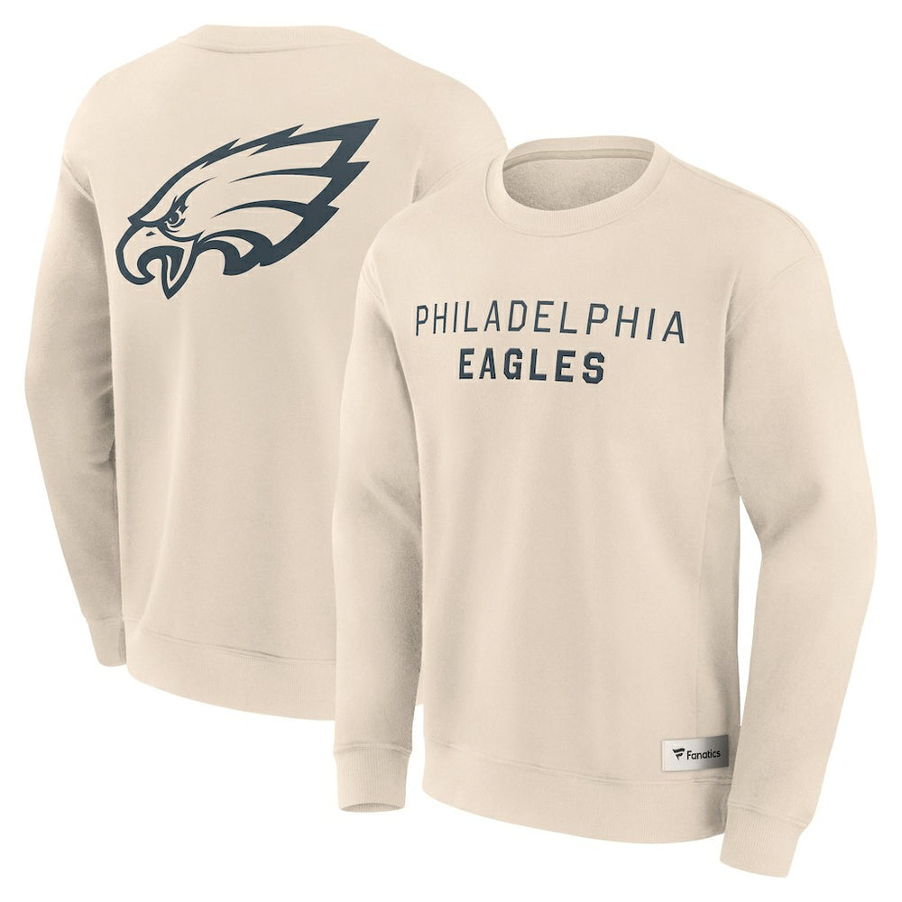 Philadelphia Eagles Elements Future Ground Lettering Pullover Sweatshirt Cream