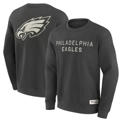 Philadelphia Eagles Elements Future Ground Lettering Pullover Sweatshirt Charcoal