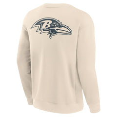Baltimore Ravens Elements Future Ground Lettering Pullover Sweatshirt Cream