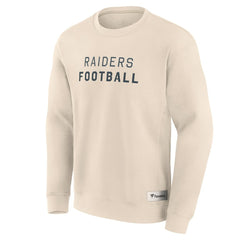 Las Vegas Raiders Elements Future Ground Lettering Pullover Sweatshirt Cream