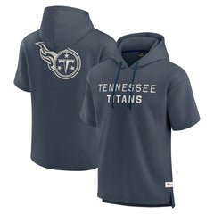 Tennessee Titans Elements Future Ground Lettering Short Sleeve Pullover Hoodie Navy