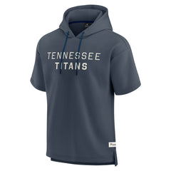 Tennessee Titans Elements Future Ground Lettering Short Sleeve Pullover Hoodie Navy