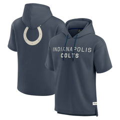 Indianapolis Colts Elements Future Ground Lettering Short Sleeve Pullover Hoodie Navy