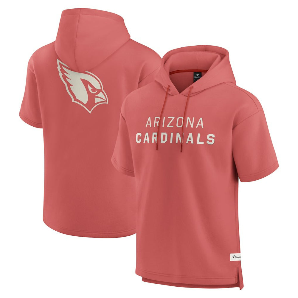 Arizona Cardinals Elements Future Ground Lettering Short Sleeve Pullover Hoodie Red